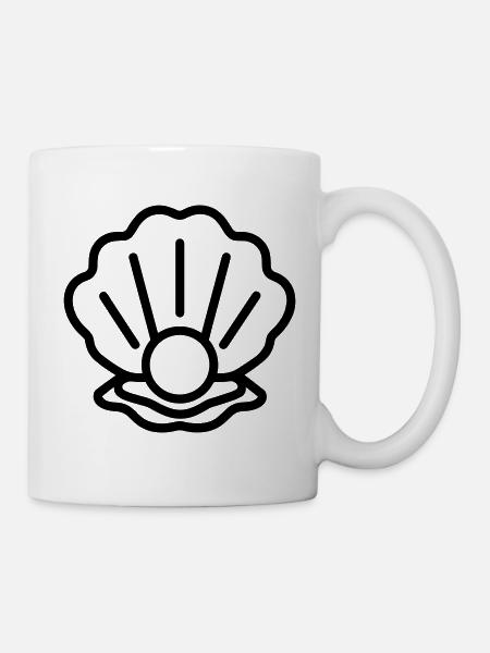 Auster - Tasse - Weiß