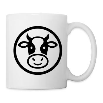 Cow Head Logo Icon Minimalist - Mug - white - Right