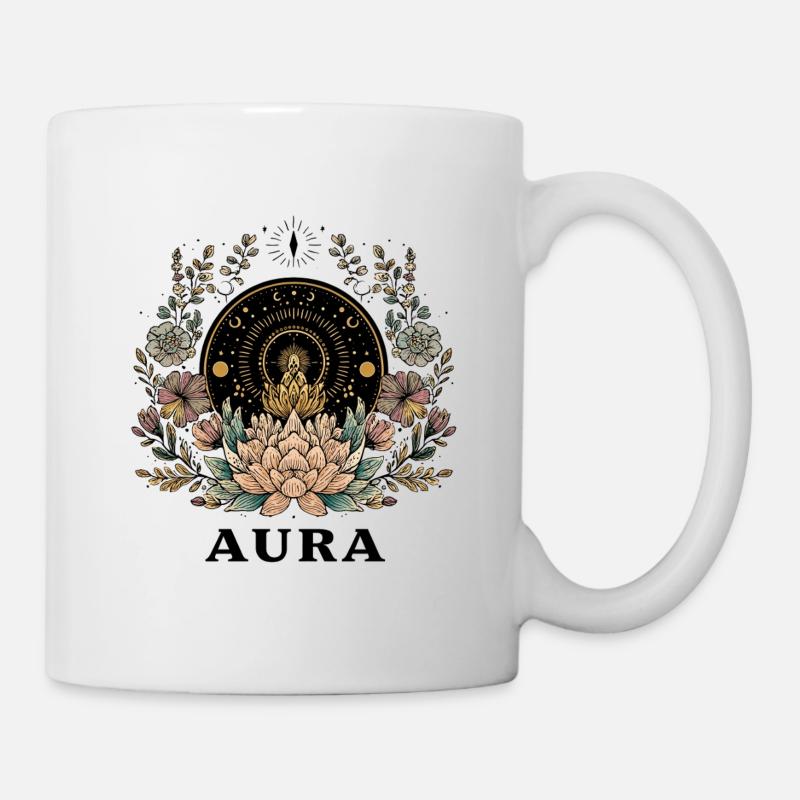 Aura Lotus Mandala - Tasse - Weiß