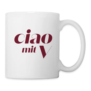 Ciao avec la Calligraphie Vintage V - Mug blanc - blanc - Droite