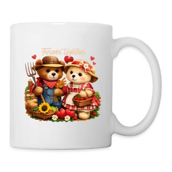 Forever Together Farmer Couple – Romantic Country - Mug - white - Right