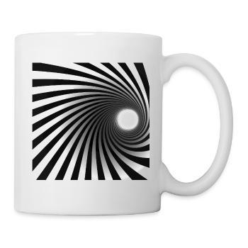 Vortex en spirale noir blanc - Mug blanc - blanc - Droite