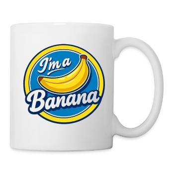 Déguisement de banane Autocollants de fruits de carnaval jaunes Drôles - Mug blanc - blanc - Droite