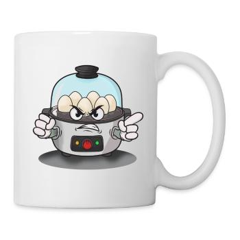 Angry eggs in the steam cooker - Mug - white - Right