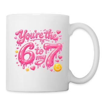 Tu es le 6 contre mon 7 - Mug blanc - blanc - Droite