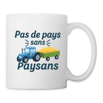Kein Land ohne Bauern - Tasse - Weiß - Rechts