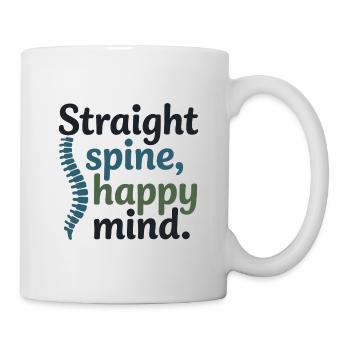 Chiropractor Straight Spine Happy Mind Profession - Mug blanc - blanc - Droite