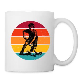 Attention floorball fans, simple statement - Mug - white - Right
