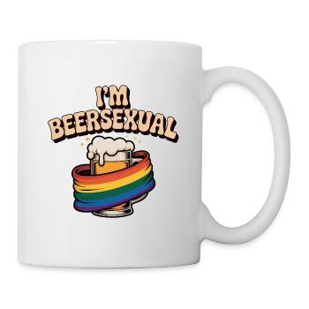 Je suis beersexual - Logo de Cool Beer - Mug blanc - blanc - Droite