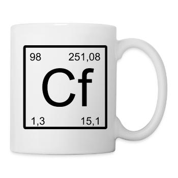 Californium Cf Element Block Design - Mug - white - Right