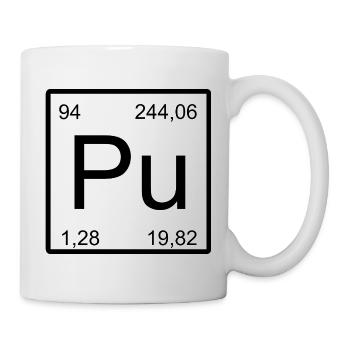 Conception de l’élément de plutonium Pu - Mug blanc - blanc - Droite