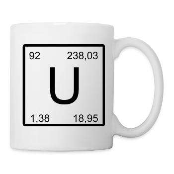 Uranium U Element Square Graphic - Mug - white - Right