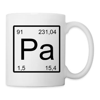 Protactinium Pa Element Typografie - Tasse - Weiß - Rechts