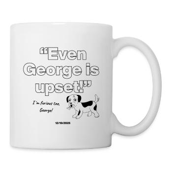 Même George est contrarié, US Dog est contrarié - Mug blanc - blanc - Droite