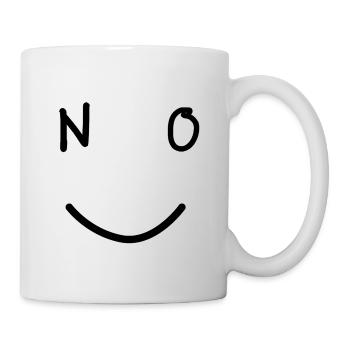 NO Smile Minimaliste Design Bonne Ambiance - Mug blanc - blanc - Droite