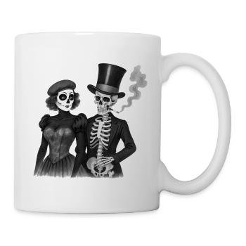 JAMES... ON SORT? - black & white - Mug blanc - blanc - Droite