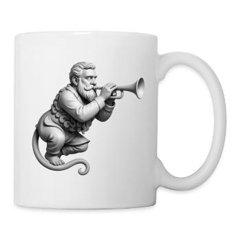 TRUMPET GARGOYLE - black & white - Mug blanc - blanc - Droite