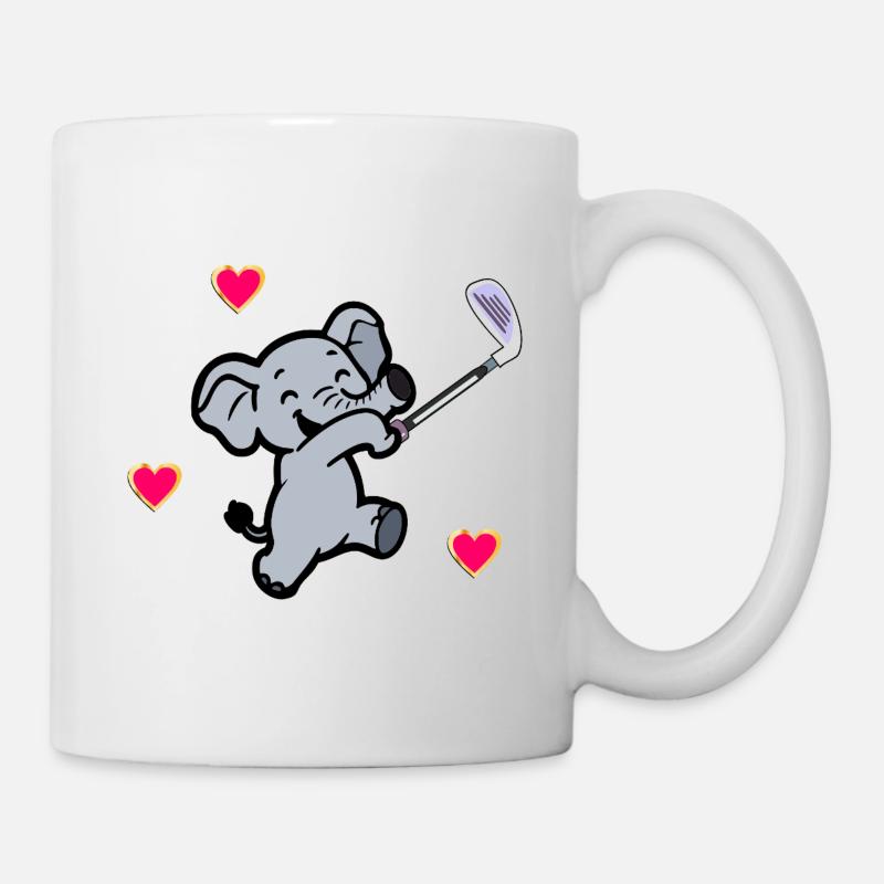 GOLFEUR ELEPHANT KIDS - Mug blanc - blanc