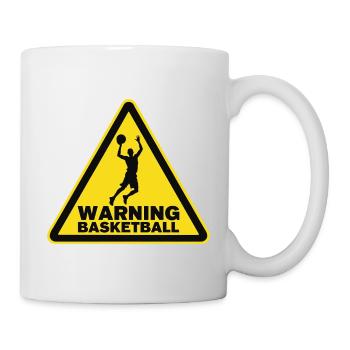 Warning Basketball Sportsman Warning Sign - Mug - white - Right