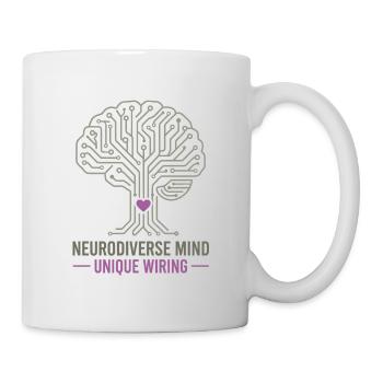 NEURODIVERSE MIND Unique Wiring Awareness  - Mug blanc - blanc - Droite