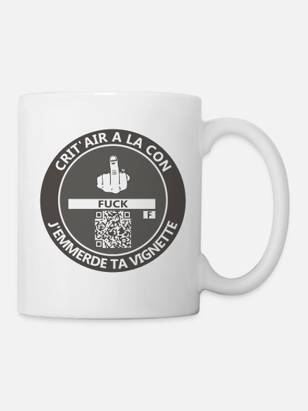 Blöder Crit'air-Aufkleber - Tasse - Weiß
