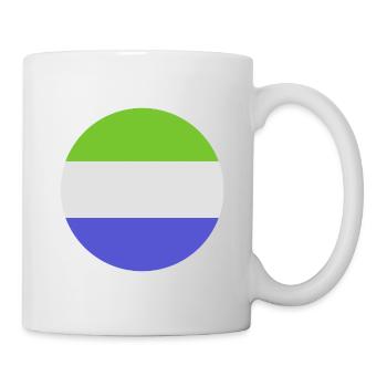 Flagge der Sierra Leone-Runde - Tasse - Weiß - Rechts