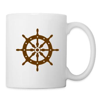 Ship wheel - Mug - white - Right