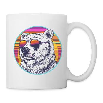 Lunettes de soleil rétro Polar Bear - Mug blanc - blanc - Droite