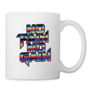 Regenbogen No Pain No Gain - Tasse - Weiß - Rechts