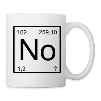 Nobelium Pas Symbole élémentaire Nobelium Tee - Mug blanc - blanc - Droite