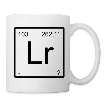 Lr Lawrencium Minimalistischer Tee - Tasse - Weiß - Rechts