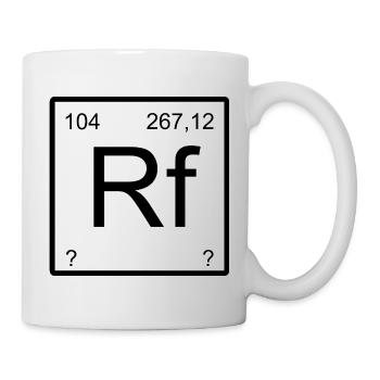 Carré symbolique de Rutherfordium - Mug blanc - blanc - Droite