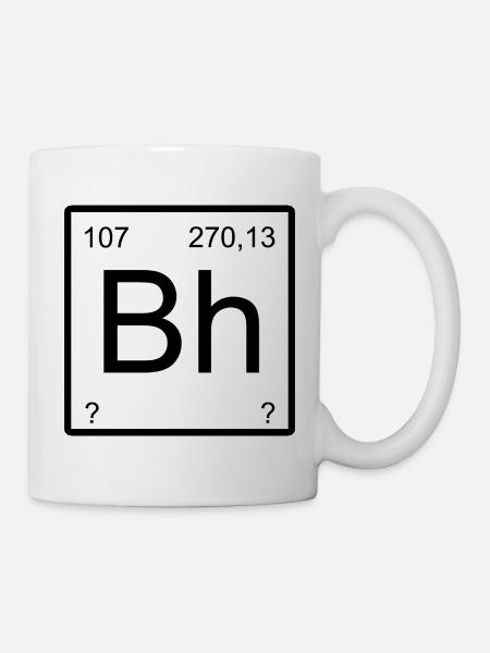Bohrium Bh Großbuchstaben Zahlen-Grafik - Tasse - Weiß