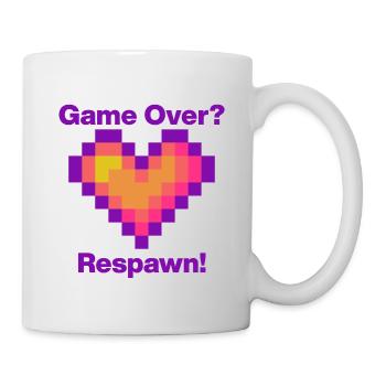 Fin du jeu? Réapparition avec le cœur, langage de l’amour des joueurs - Mug blanc - blanc - Droite