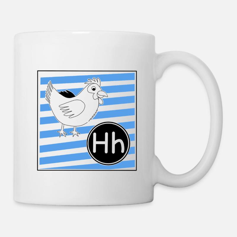 H pour poulet - Mug blanc - blanc