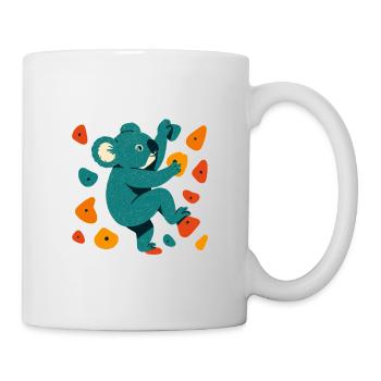 Cadeau d’escalade de coala koala de bloc - Mug blanc - blanc - Droite