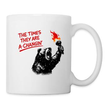 Walking Bear with Fire Torch - Mug - white - Right