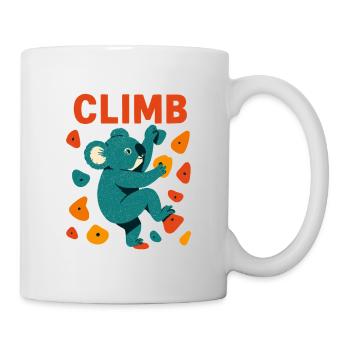 Cadeau d’escalade d’escalade de coala koala de bloc - Mug blanc - blanc - Droite