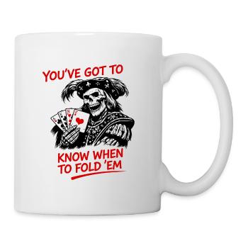 Piratenskelett Pokerweisheit - Tasse - Weiß - Rechts
