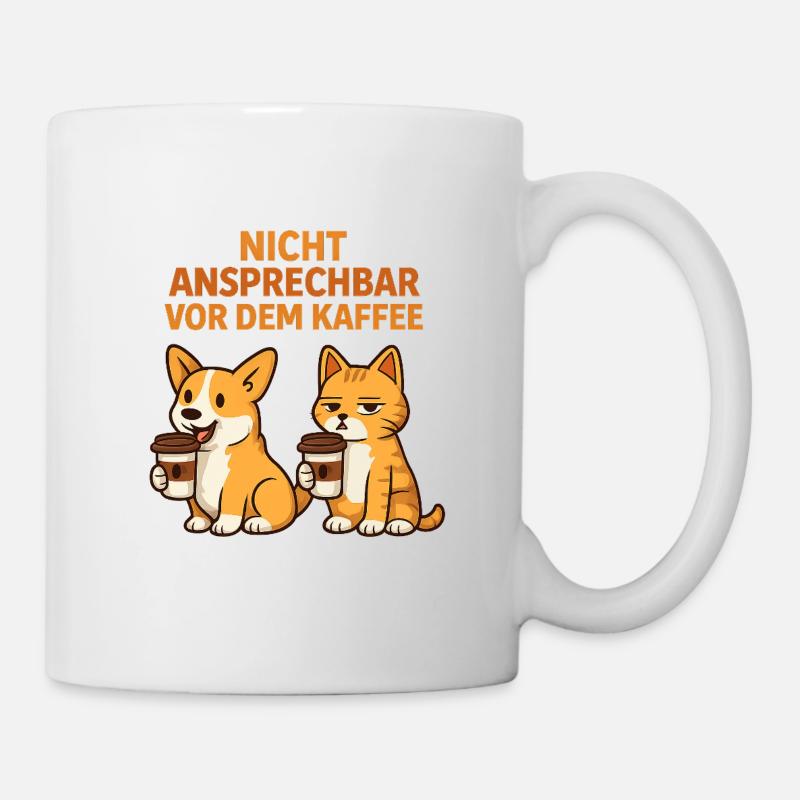 Chien et chat - Mug blanc - blanc