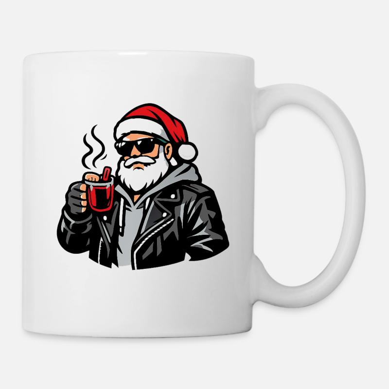 Biker Santa Coffee Break - Mug - white