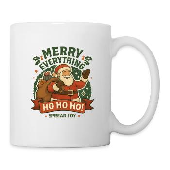 Motif de Noël du Père Noël Répandant la Joie - Mug blanc - blanc - Droite