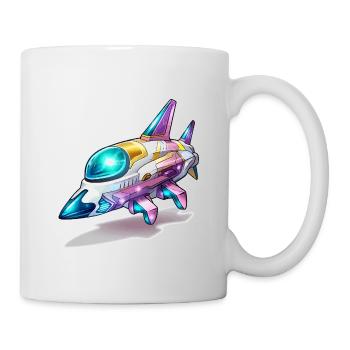 Comet Flight Spacefighter Neon - Mug blanc - blanc - Droite