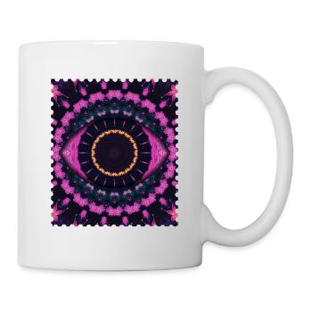 Kaleidoscopic Flower Circle - Mug - white - Right
