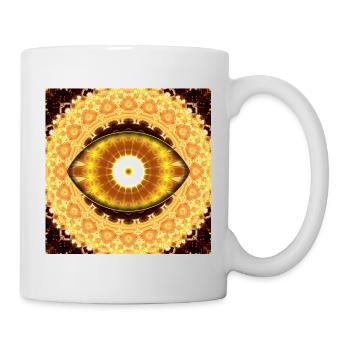 Rayons Mandala Œil de Soleil - Mug blanc - blanc - Droite