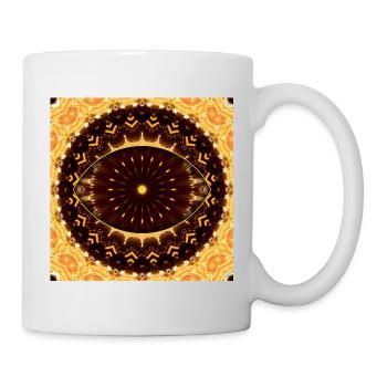 Mandala de l’Œil de Feu - Mug blanc - blanc - Droite