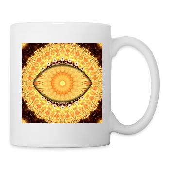 Sun Mandala Kaleidoscope - Mug - white - Right