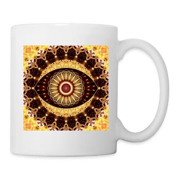 Kaleidoscope Mandala Gold Tones - Mug - white - Right