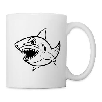 Requin - Mug blanc - blanc - Droite