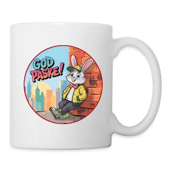 Le lapin de Pâques est en ville ! - Mug blanc - blanc - Droite